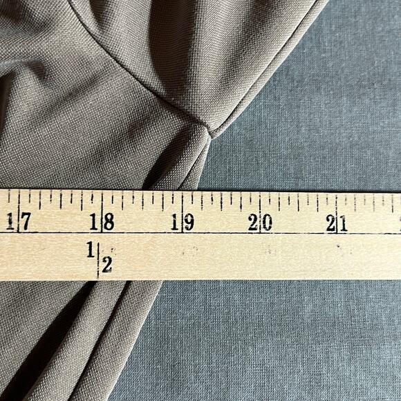 Rebecca Taylor Blouse Womens Medium Gray Peplum Hem Long Sleeve Ruffle Tie Neck - Picture 12 of 12